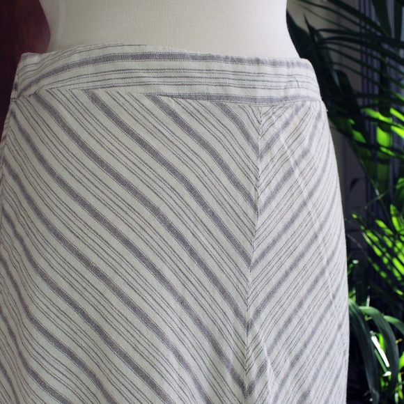 Linen Chevron Casual Skirt US size L - Picture 7 of 10